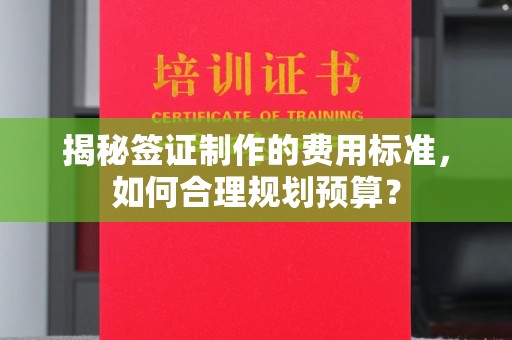 饶平揭秘签证制作的费用标准，如何合理规划预算？